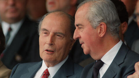 Le président François Mitterrand et le Premier ministre Édouard Balladur, en septembre 1993.