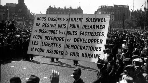 Manifestation du 14 juillet 1935, Paris, place de la Bastille