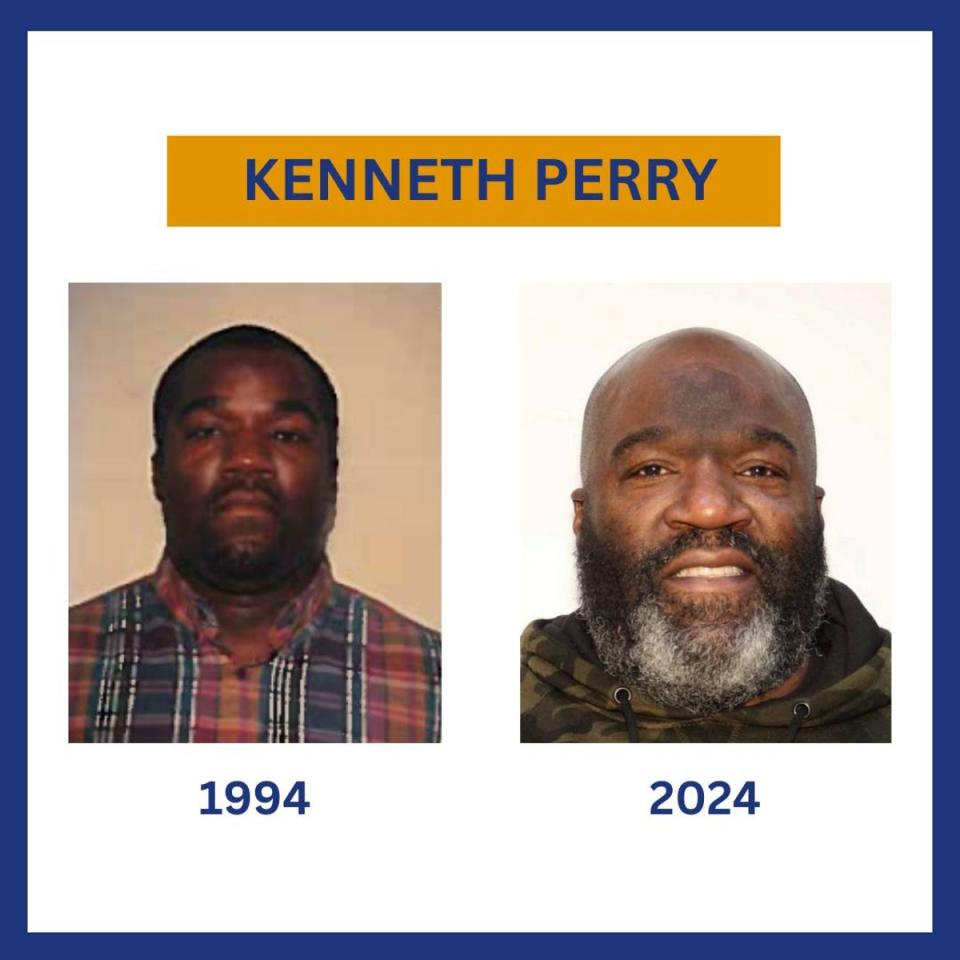 Kenneth Perry, 55, was charged in the deaths of Pamela Sumpter, 43, and John Sumpter, 46, who were stabbed at their Georgia home in 1990 (Sherry Boston/DeKalb County District Attorney)