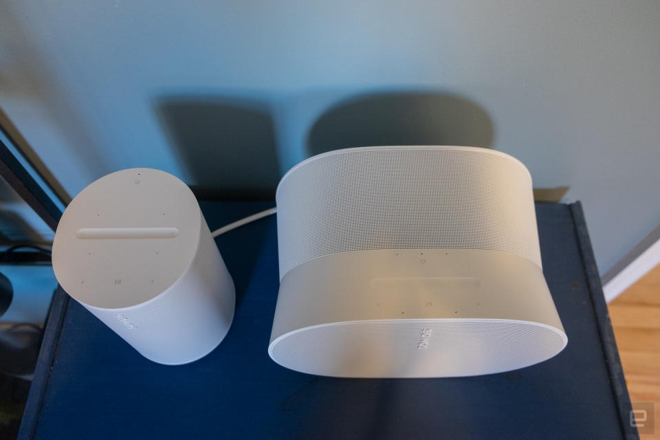 <p>Comparison of the two newest Sonos speakers, the Era 100 and Era 300.</p>
