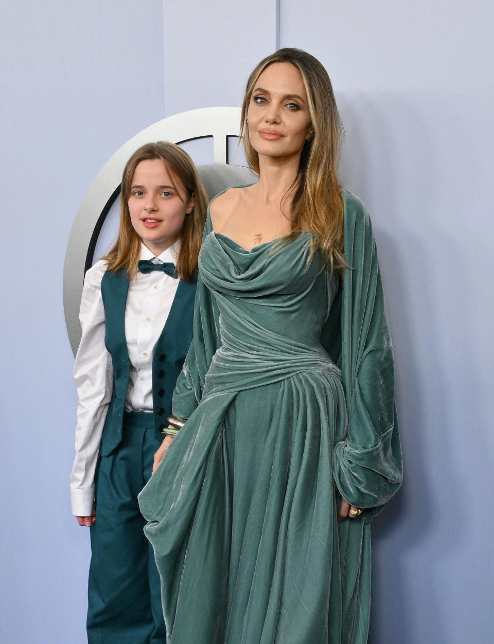 Jolie attended the awards show with her 15-year-old daughter, Vivienne, who also worked on 