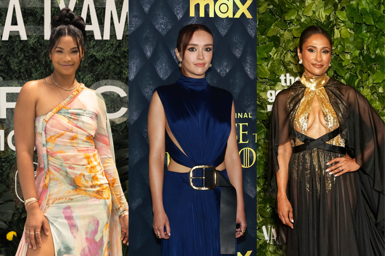 From left: Chanel Iman, Olivia Cooke and Sarayu Blue were some of the stars who made our best and worst celebrity fashion list this week. (Photos via Fola PR and Getty Images)