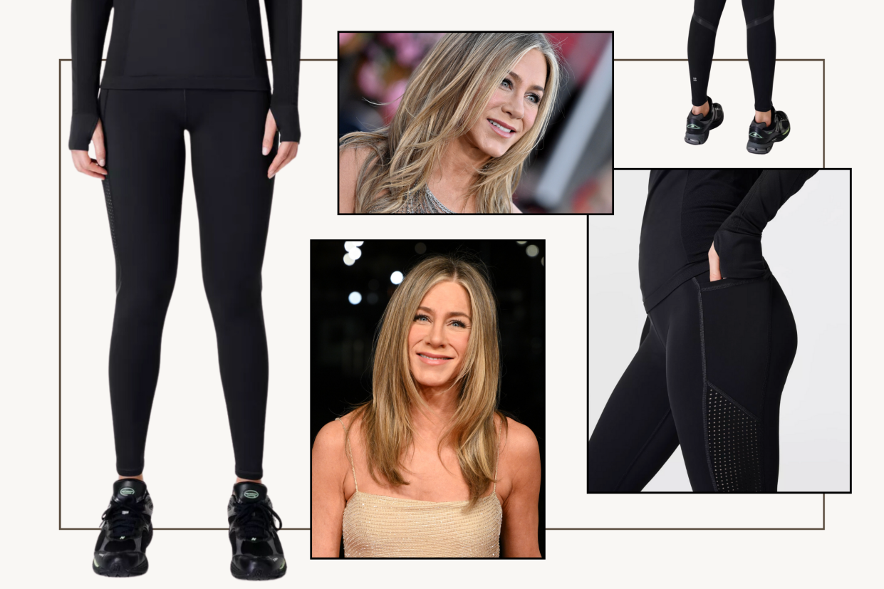 Zero Gravity High-Waisted Running Tight, Jennifer Aniston's Sweaty Betty leggings are on sale — save $63 (photos via Getty Images & Sweaty Betty).