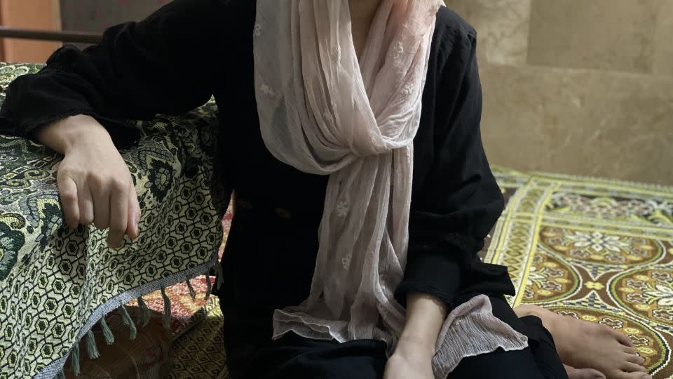 Arzo’s sister Mahsa wanted to work as in fashion or in a beauty salon but both careers are no longer an option in Afghanistan. - Javed Iqbal/CNN