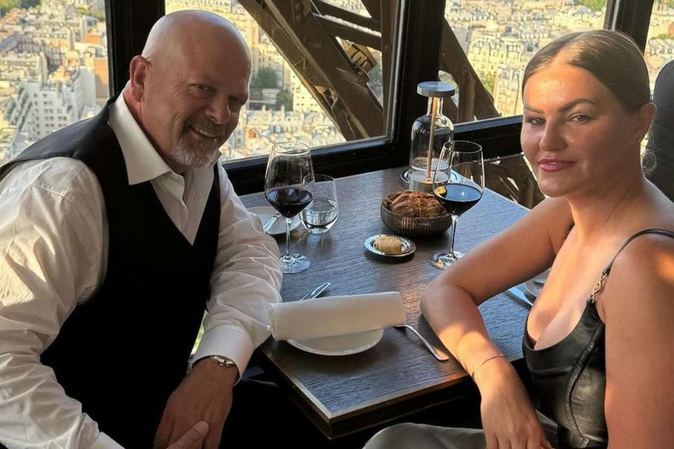 <p>Rick Harrison/Instagram </p> Rick Harrison and Angie Polushkin pose for an Instagram photo in Paris in June 2024