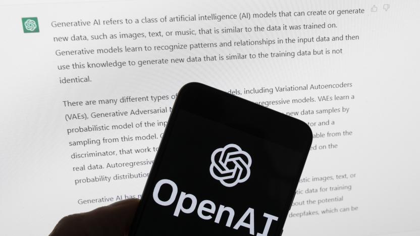FILE - The OpenAI logo is seen on a mobile phone in front of a computer screen displaying output from ChatGPT, on March 21, 2023, in Boston. Italian regulators said they informed OpenAI that its ChatGPT artificial intelligence chatbot has violated European Union’s stringent data privacy rules. The country’s data protection authority, known as Garante, said Monday, Jan. 29, 2024, that it notified San Francisco-based OpenAI of breaches of the EU rules, known as General Data Protection Regulation. (AP Photo/Michael Dwyer, File)