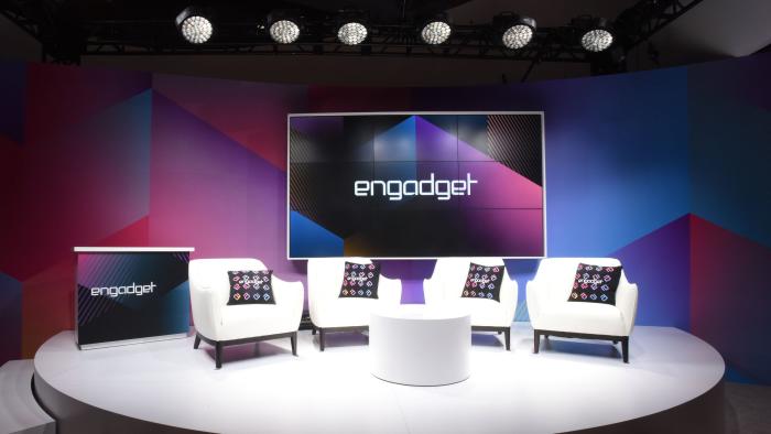Engadget's stage at CES 2019.