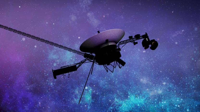An artist's impression of the Voyager 1 spacecraft in interstellar space