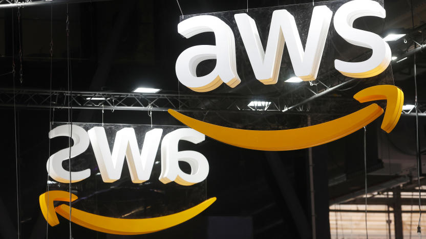 PARIS, FRANCE - MAY 22: Amazon Web Services, Inc. AWS logo is displayed during the Viva Technology show at Parc des Expositions Porte de Versailles on May 22, 2024 in Paris, France. Viva Technology, the biggest tech show in Europe but also in a unique digital format, for 4 days of reconnection and relaunch thanks to innovation. The event brings together startups, CEOs, investors, tech leaders and all of the digital transformation players who are shaping the future of the Internet. The annual technology conference, also known as VivaTech, was founded in 2016 by Publicis Groupe and Groupe Les Echos and is dedicated to promoting innovation and startups. (Photo by Chesnot/Getty Images)