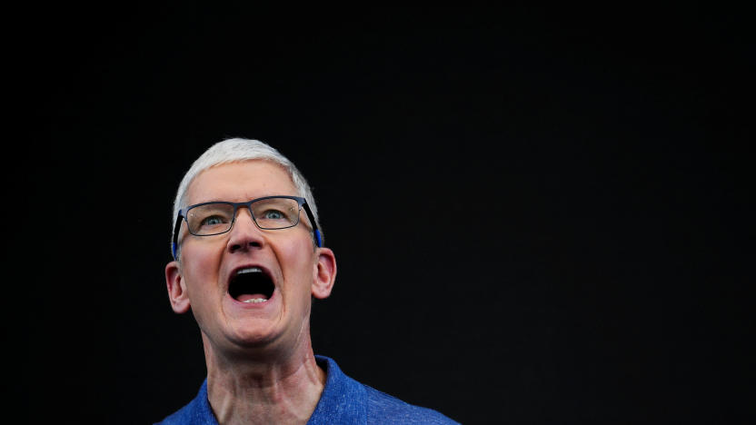 Apple CEO Tim Cook attends the annual developer conference event at the company's headquarters in Cupertino, California, U.S., June 10, 2024. REUTERS/Carlos Barria