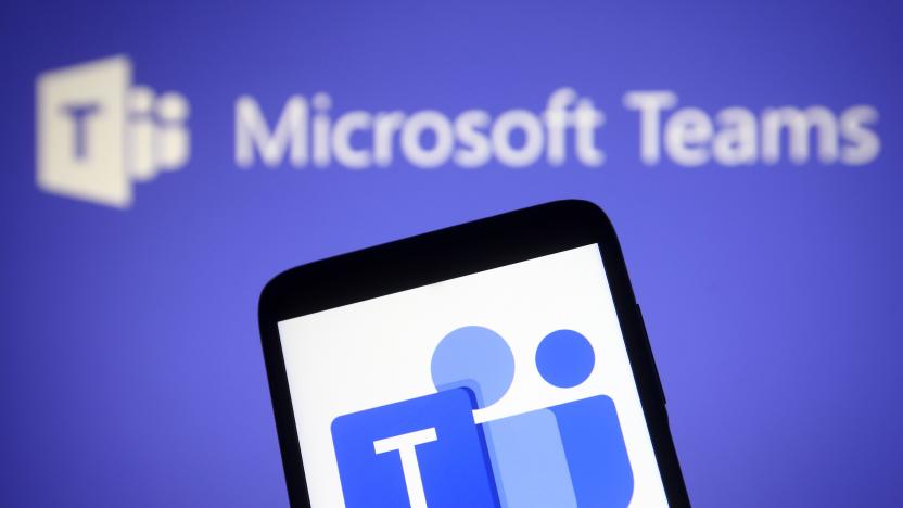 UKRAINE - 2021/06/26: In this photo illustration a Microsoft Teams logo is seen on a smartphone and a pc screen. (Photo Illustration by Pavlo Gonchar/SOPA Images/LightRocket via Getty Images)
