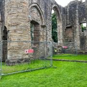 Finchale Abbey fenced off areas