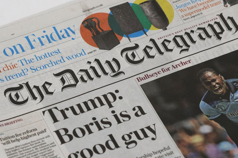 100 MPs sign letter backing powers to block sale of Telegraph to UAE-funded firm