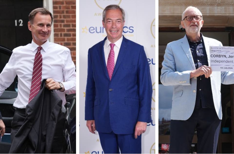 When we'll know poll result for Farage, Hunt and other big names?