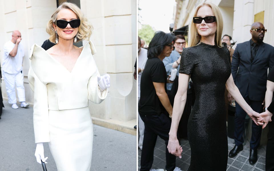 Nicole Kidman and bestie Naomie Watts stun at Paris Fashion Week Balenciaga show