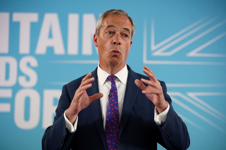 General Election 2024 LIVE: Nigel Farage launches Reform UK manifesto as Rishi Sunak insists Tories 'can win'