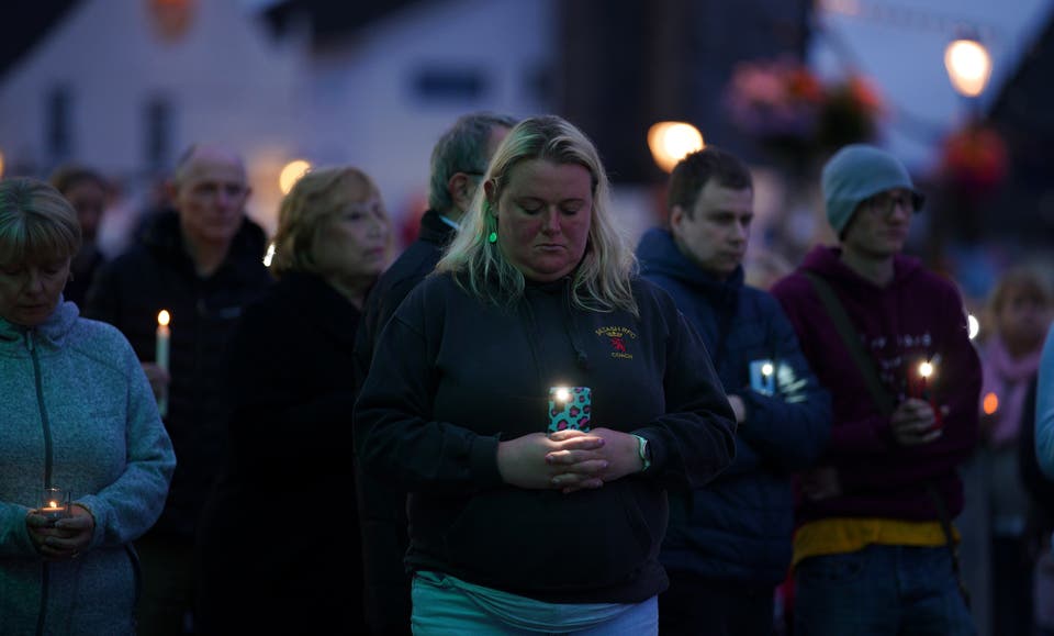 <p>Members of the public attended a vigil for the community in Plymouth following the shooting </p>